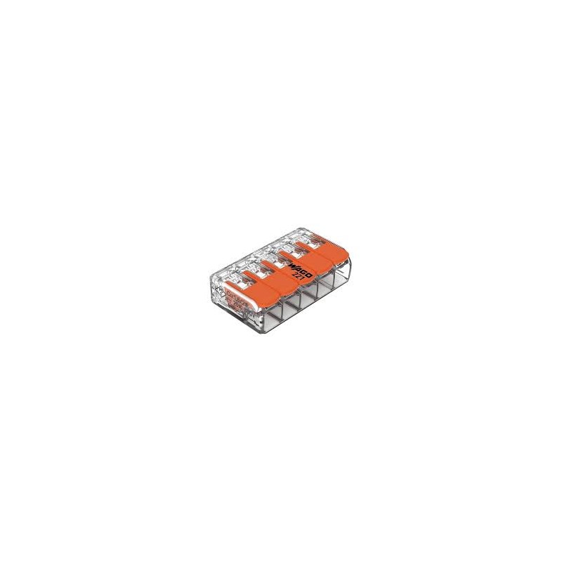 WAGO S221 15 mini bornes de connexion rapide 5 entrées pour fils souples et rigides